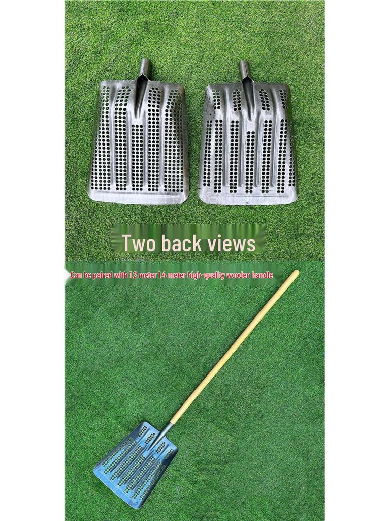 Hollowed-Out Thickened Manganese Steel Corn Shovel with Round Hole Sieve