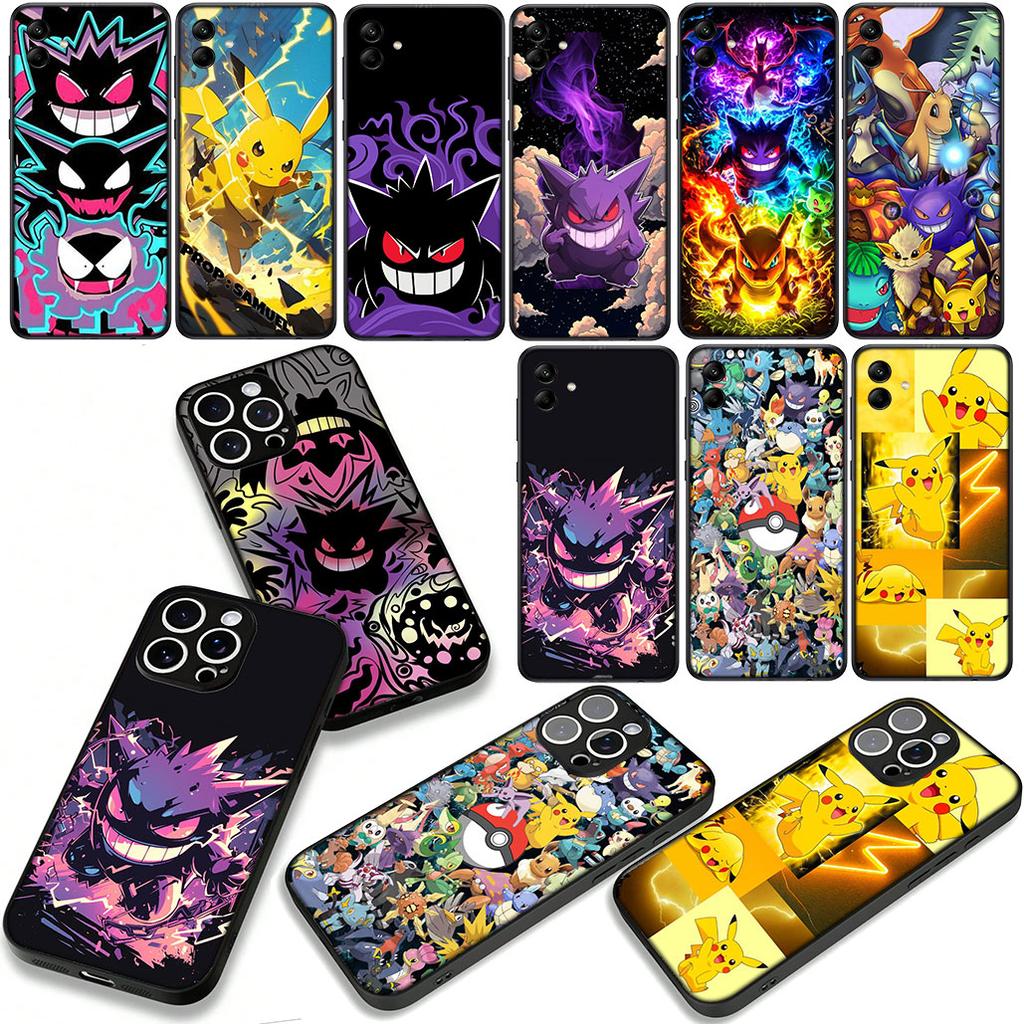 Gengar P-Pikachus Cute P-Pokemons Phone Cover Case for Apple iPhone 17 16 15 11 Pro XS Max XR 6 7 8 Plus + SE 2020 5 16E Casing
