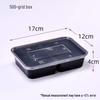 ZISIZ Disposable 2-Compartment Rectangular Food Container