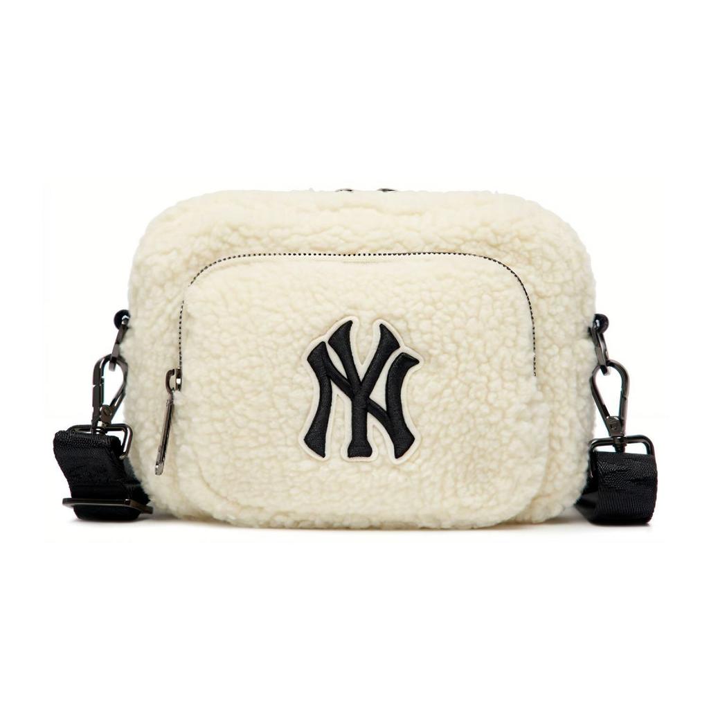 MLB New York Yankees Logo Fleece Camera Bag Unisex Shoulder Bag White 3ACRS0316-50CRS