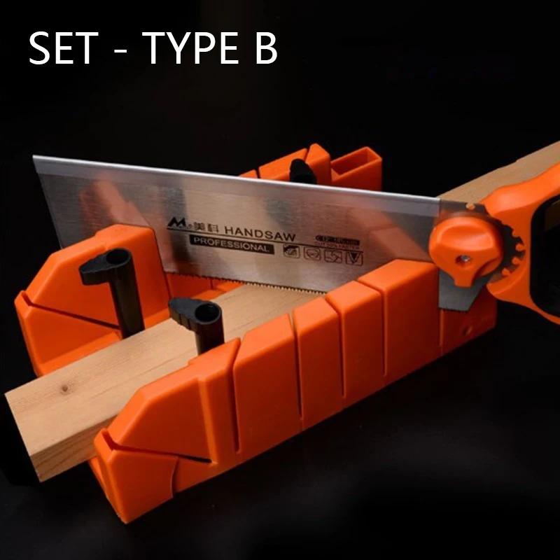 Woodworking Clamping Mitre Box Diagonal Saw Cabinet 45 90 Degree Saw Box Angle Saw Oblique Cutting Groove Sawing Guide Slot