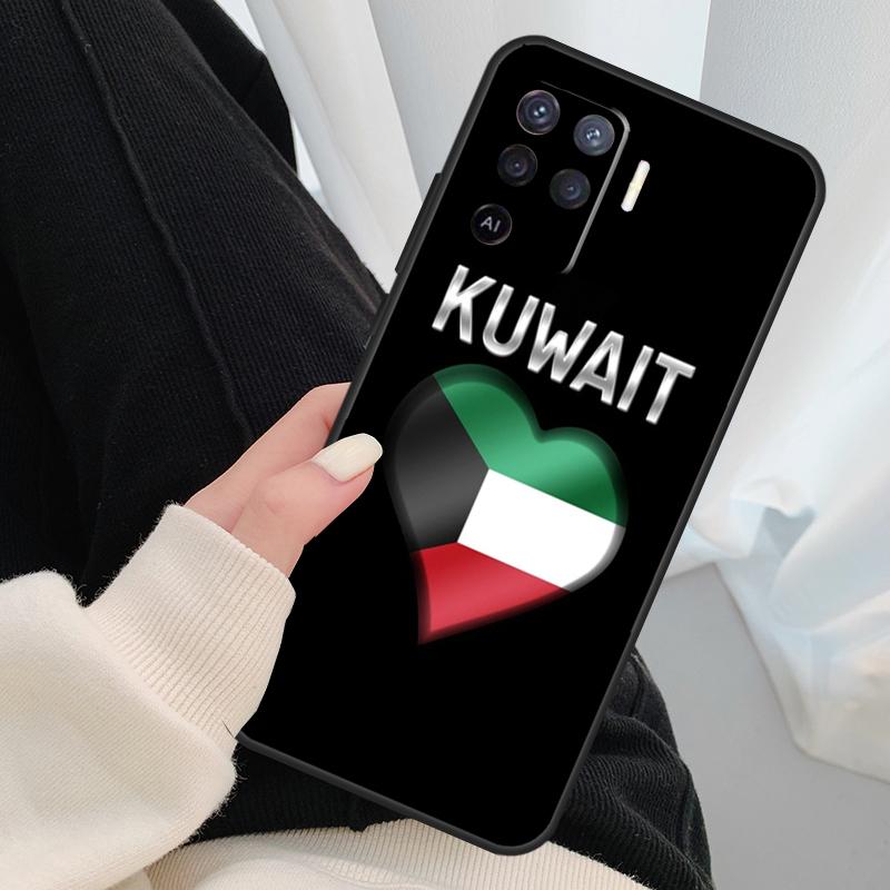Kuwait Flag Case For Oppo A54 A74 A94 A18 A57 A17 A77 A38 A58 A78 A98 A80 A60 A40 A96 A76 A16 A15 A5 Pro