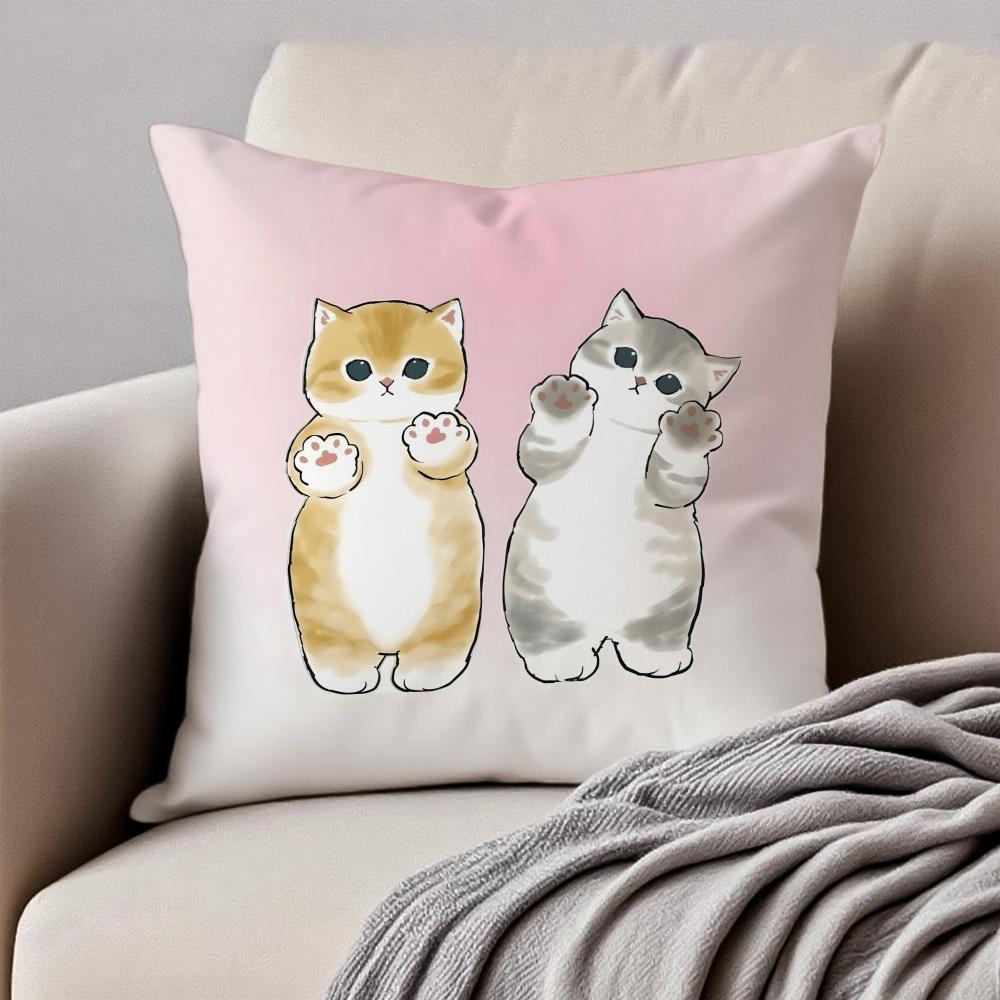Cute Warm Lovely Mascot MMofusand Cushion Cover Pillowcase Antidustmite Invisible Zipper Short Plush Sofa Cushion