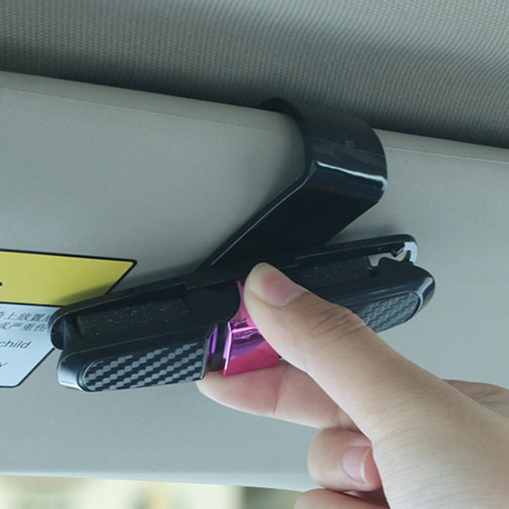 Car Sun Visor Glasses Case Sunglasses Storage Holder Eyeglasses Mount Clip Automotive Accessories