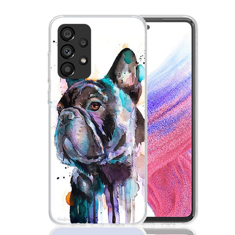 French Bulldog Dog Pug Case Phone Cover for Samsung Galaxy A17 A16 A15 A14 A13 A56 A55 A54 A53 A36 A35 A34 A33 A26 A25 A24 A23 A