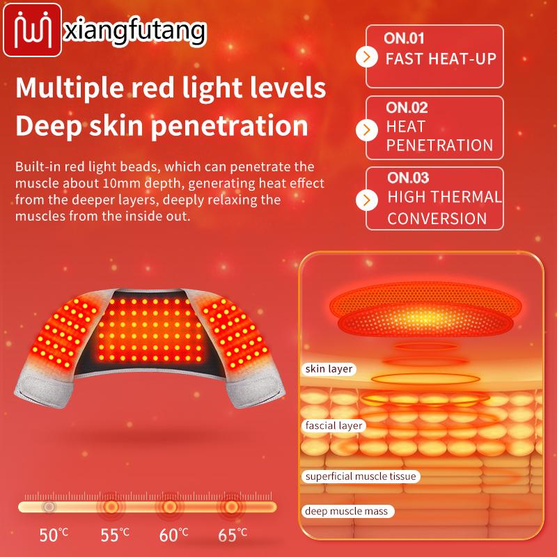 Full Wrap Heated Shoulder Massager with Red Light Therapy for Frozen Shoulder Pain Relief and Improved Circulation