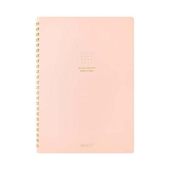 DESIGNPHIL MIDORI Note Ring Note Color Dot Square Pink A5 15332006