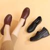 Anti-slip Single New Style Women's Platform Shoes Leather Shoes