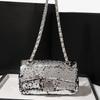 New Sequin Fashionable Chain Bag Portable Cross Chain Small Square Bag New Crossbody Bag Trendy Single Shoulder