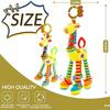 Colorful Giraffe Hanging Plush Toy For Baby Car Seat – Soft Rattle With Rings, Sensory Development Gift