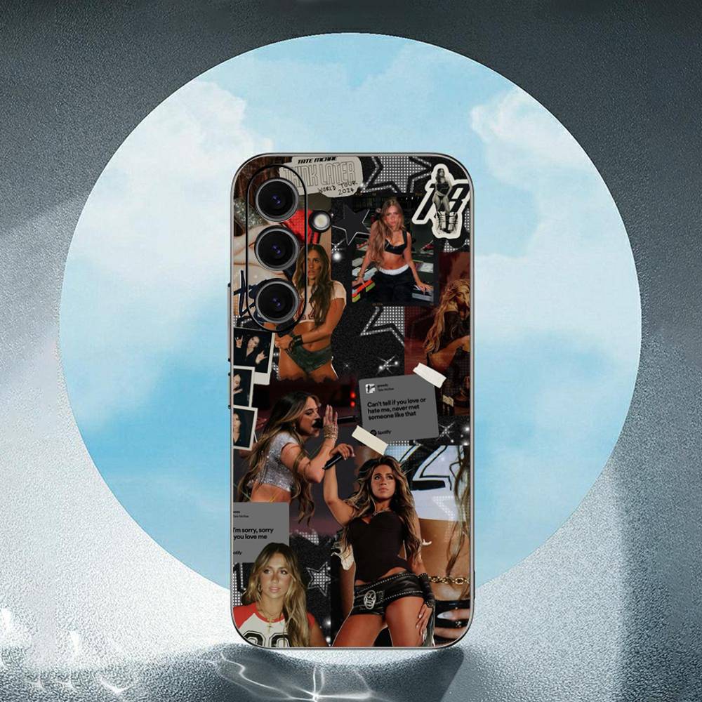 

Singer T-Tate McRae Luxury Black Phone Case For Samsung Galaxy S23 S24 S25 Ultra S22 Plus S21 SamsungS25ULTRA