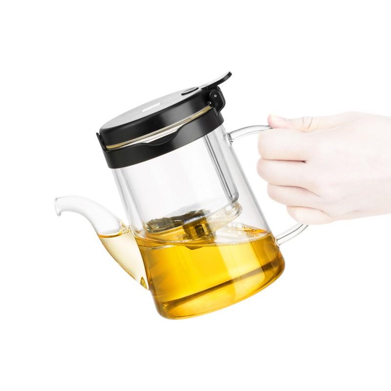 750mL Heat-resisting Glass Tea Pot With Infuser Clear Tea Maker Set Loose Tea Flower Tea Service Borosilicate Glass Water Pot