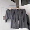 Women's Striped Hoodie & Wide-Leg Pants Slimming Sportswear Set