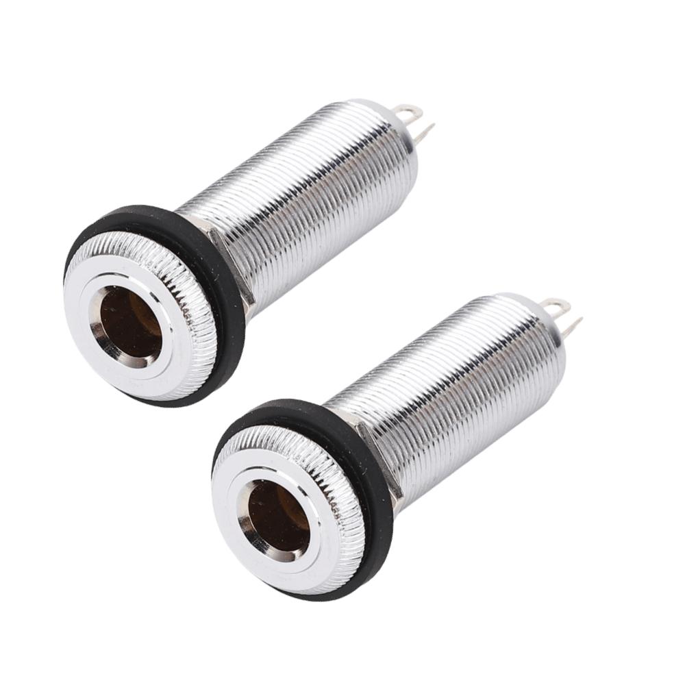 2PCS Metal Guitar Bass Jack 6.35mm Input Output Jack Electric Guitar Parts For Electric Guitar