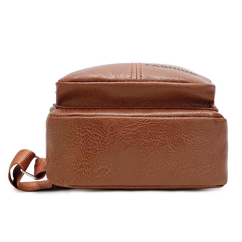 PU Chest Bag Men's Outdoor Shoulder Bag Crossbody Bag