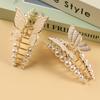 1pc Elegant Temperament Pearl Butterfly Hair Clip,high-quality Large Pan Hair Grip Shark Clip Inlaid with Diamond  Hair Ornament