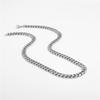 Titanium Steel Cuban Chain Necklace For Men With Geometric Style Streetwear Jewelry