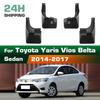 4 STÜCKE Auto Schmutzfänger Spritzschutz Kotflügel Auto Schmutzfänger Kompatibel mit Toyota Yaris Vios Belta Limousine 2014 2015 2016 2017