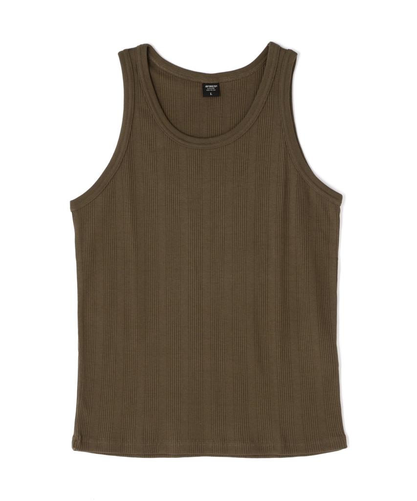 Avirex RANDOM RIB TANK TOP, Men's, Size L, 310, Olive, 783-4137004