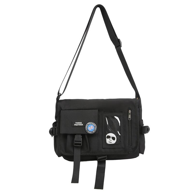 Mäns Messenger-väska Dam Axelväska Pendlar Väska Stor Kapacitet Student Klass Bokväska