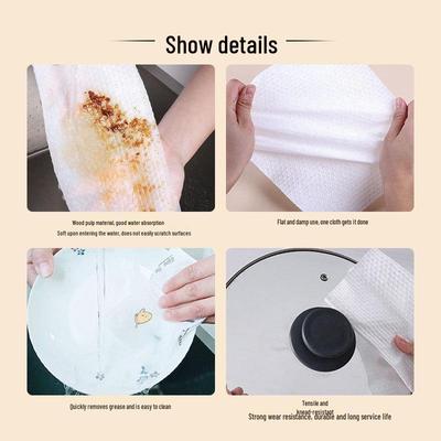 Eco-friendly Dual-use Kitchen Wipes: Disposable Wood Pulp Cloth for Dishwashing and Cleaning