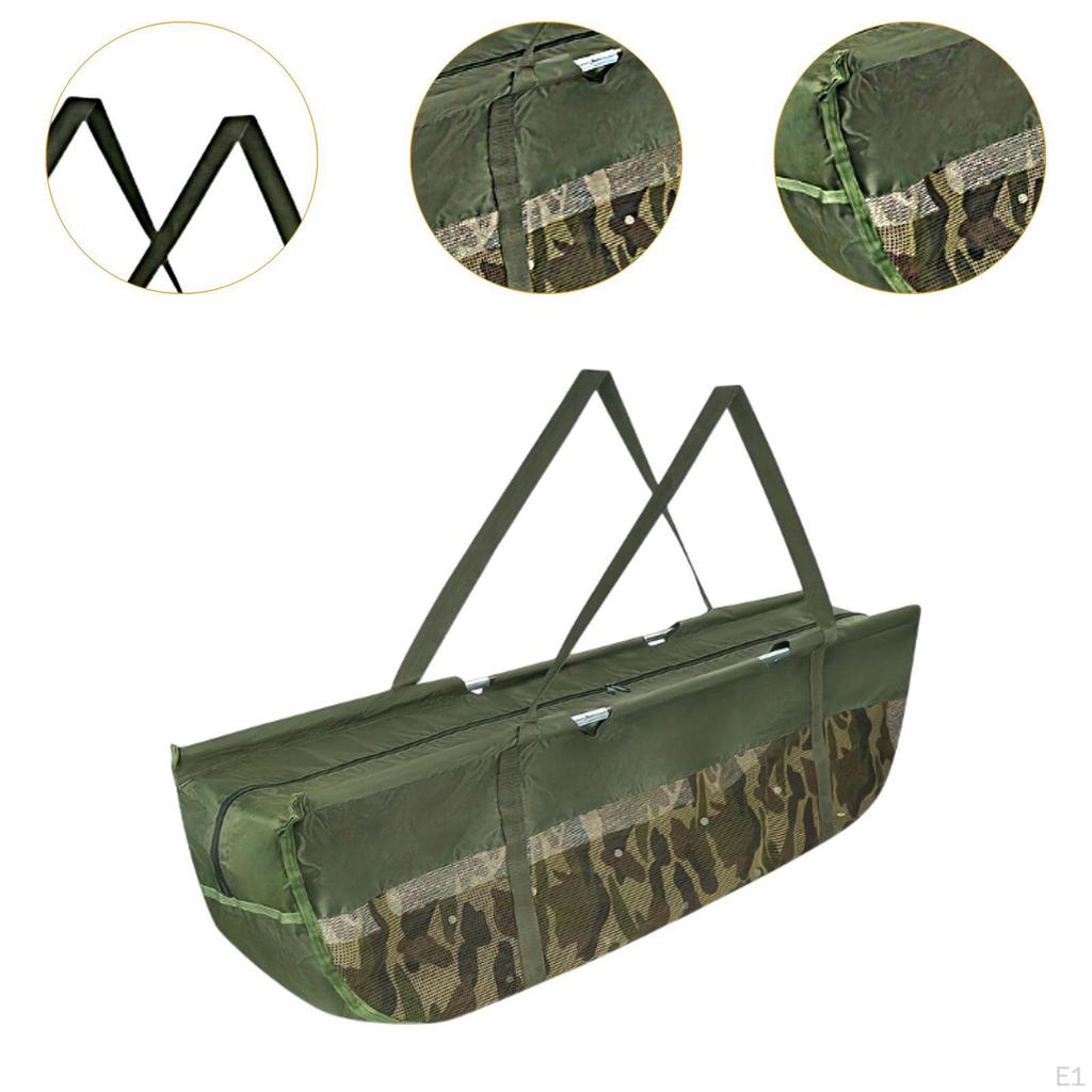 Boat Shaped Fishes Bag Foldable Portable Equipment Oxford Cloth Outdoor Lightweight Practical Large
