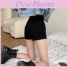 Black Denim High Waist Shorts With Button Detail For Summer Casual Women