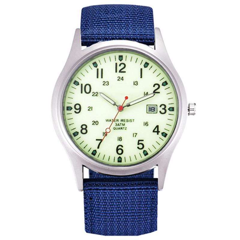 Men's Casual Nylon Band Quartz Sports Watch with Date Function