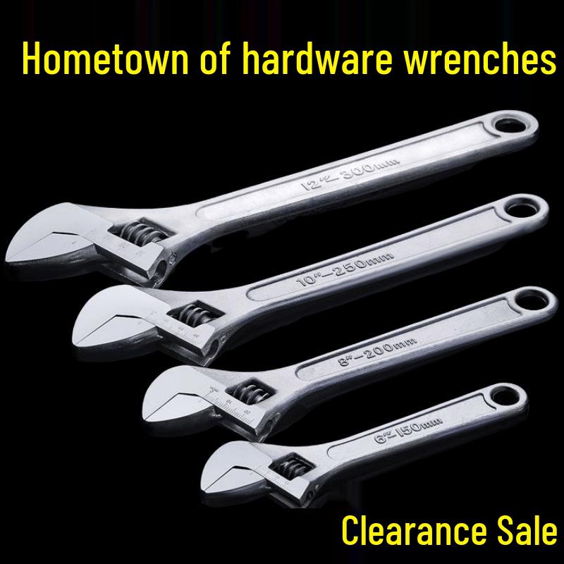 Imported Adjustable Wrench Set for Car Repair, Open-End, Original Design, 6-inch & 12-inch Sizes