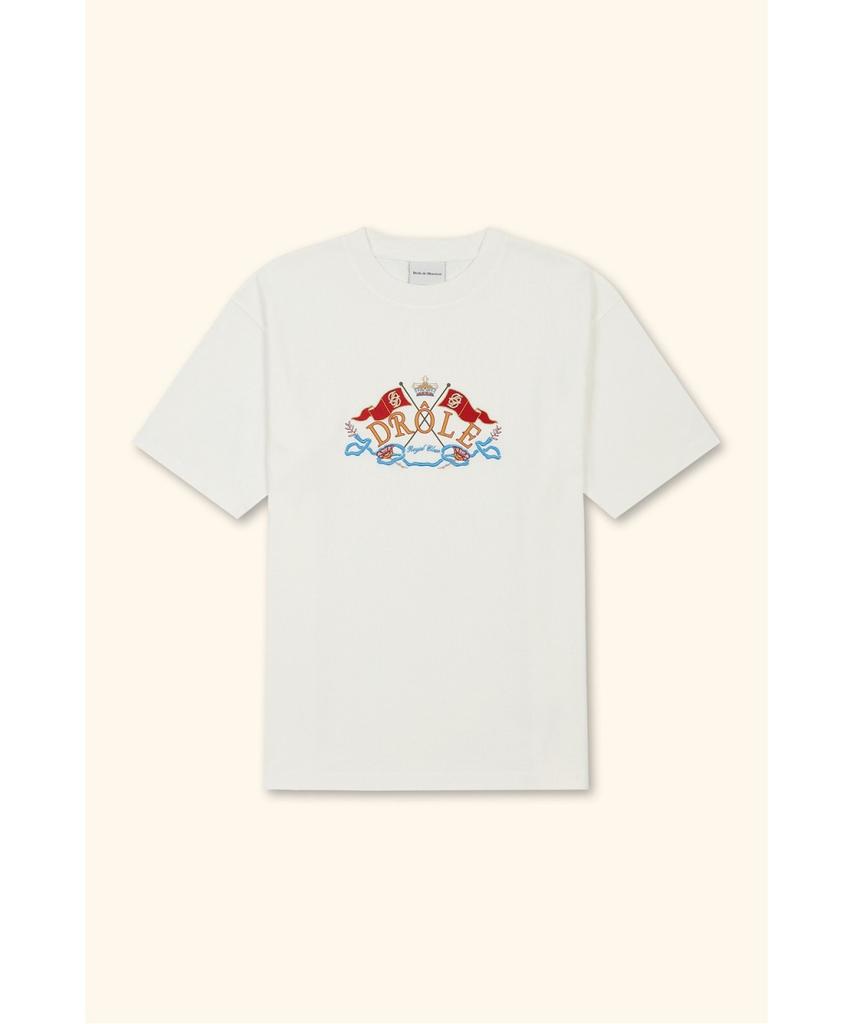 DROLE DE MONSIEUR Crest Embroidery T-Shirt D0Tcw26127Whm
