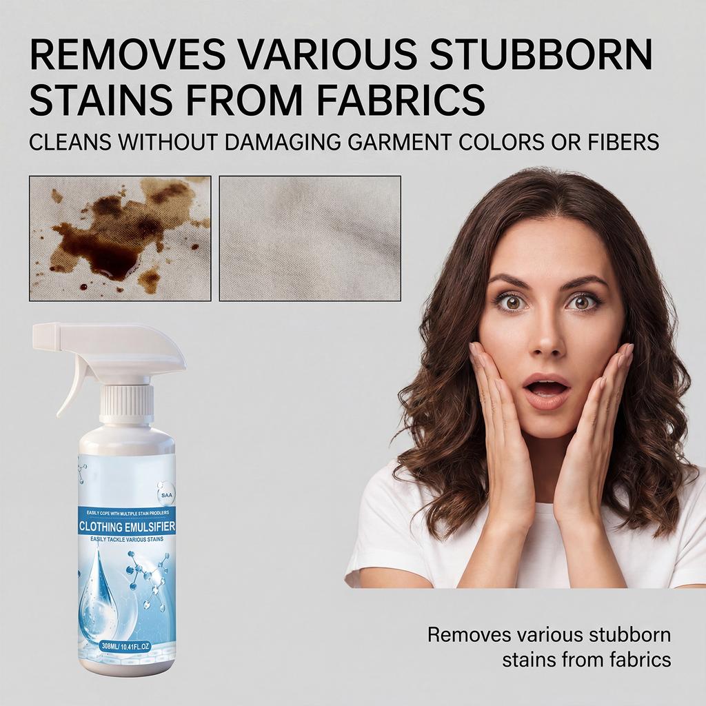 Clothes Stain RemoverFast & Effective Against Tough Stubborn StainsGentle, Convenient, Fresh & Safe for All Garments
