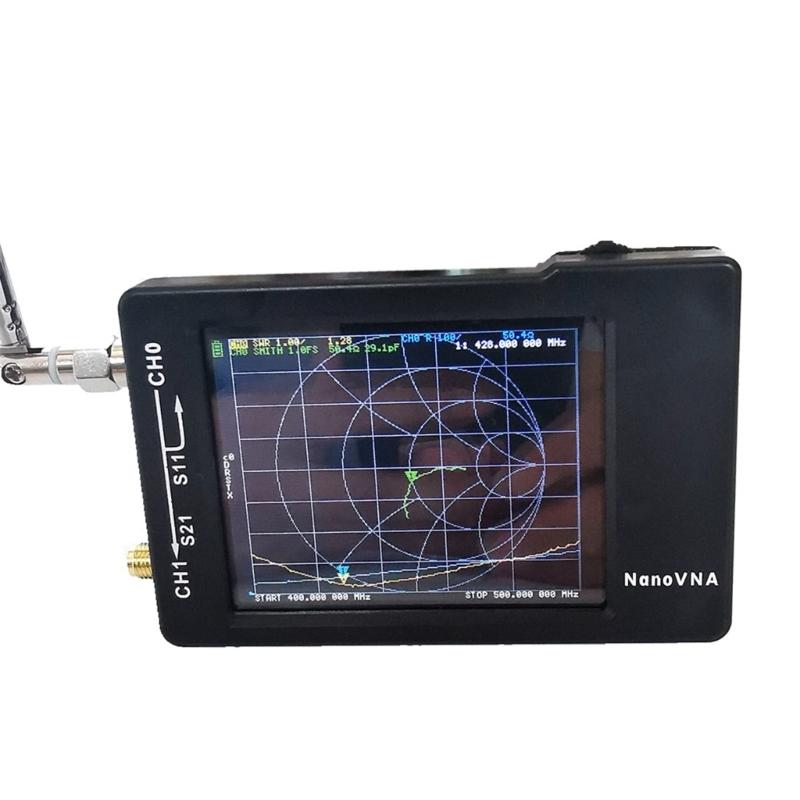 Analizzatore Vettoriale k Portatile con Schermo da 2,8 pollici NanoVNA / Analizzatore di Onde Stazionarie per Antenna VHF/UHF