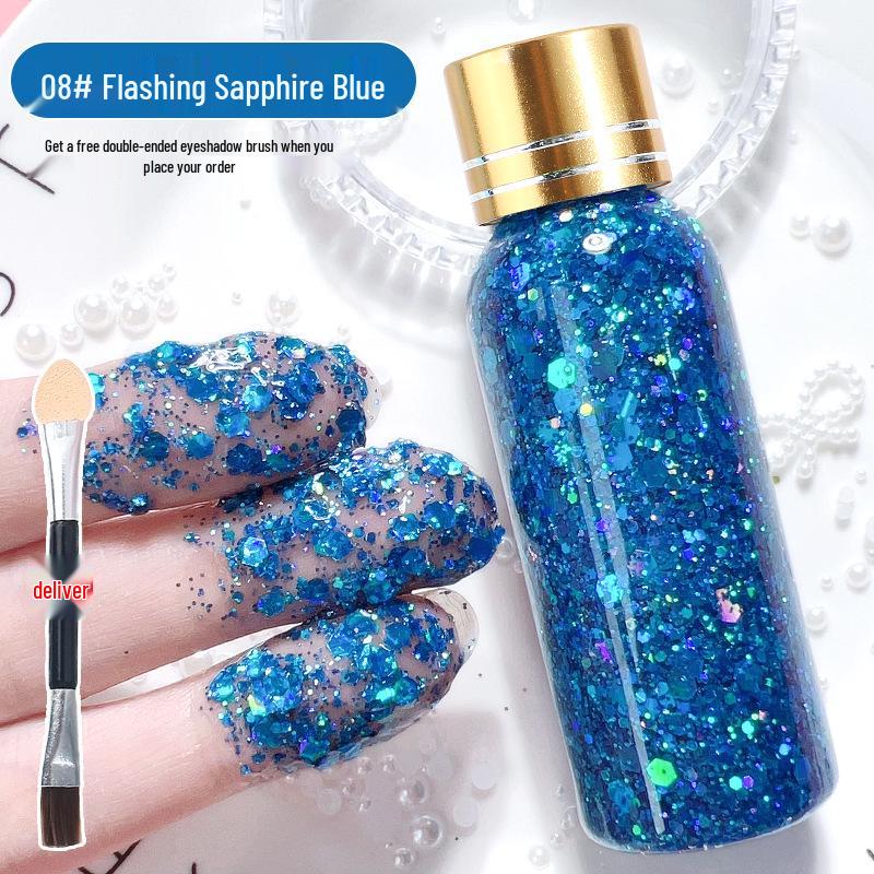 

VNKT Liquid Glitter Eyeshadow: Super Shimmering, Pearlescent, Large Glitter for Stage and Performance Makeup.