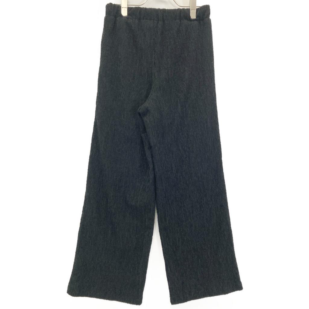 MACPHEE [Excellent condition/Made In 2011] 12-04-32-04503 Boucle Crepe Easy Straight Pants/ Bottoms 36 blackUsed
