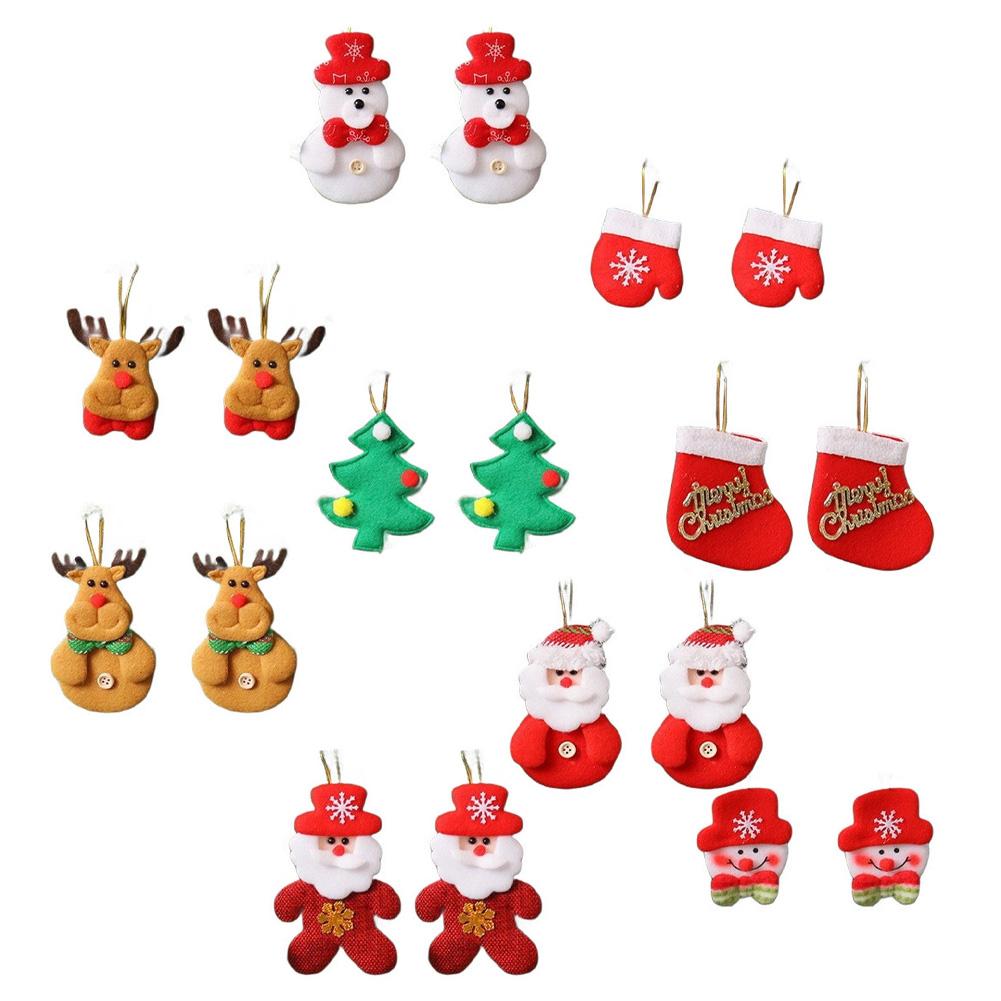 Felt Ornaments Christmas Tree Decoration Convenient Hanging Reindeer Pendant Santa Claus Design Christmas Tree Hanging