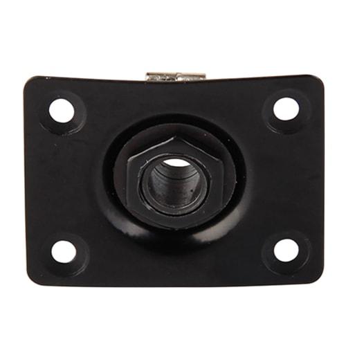Musiclily Rectangular Electric Guitar Input Jack Plate & Socket, Black