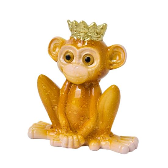 Cute Yoga Monkey Resin Figurines Funny Animal Statue D