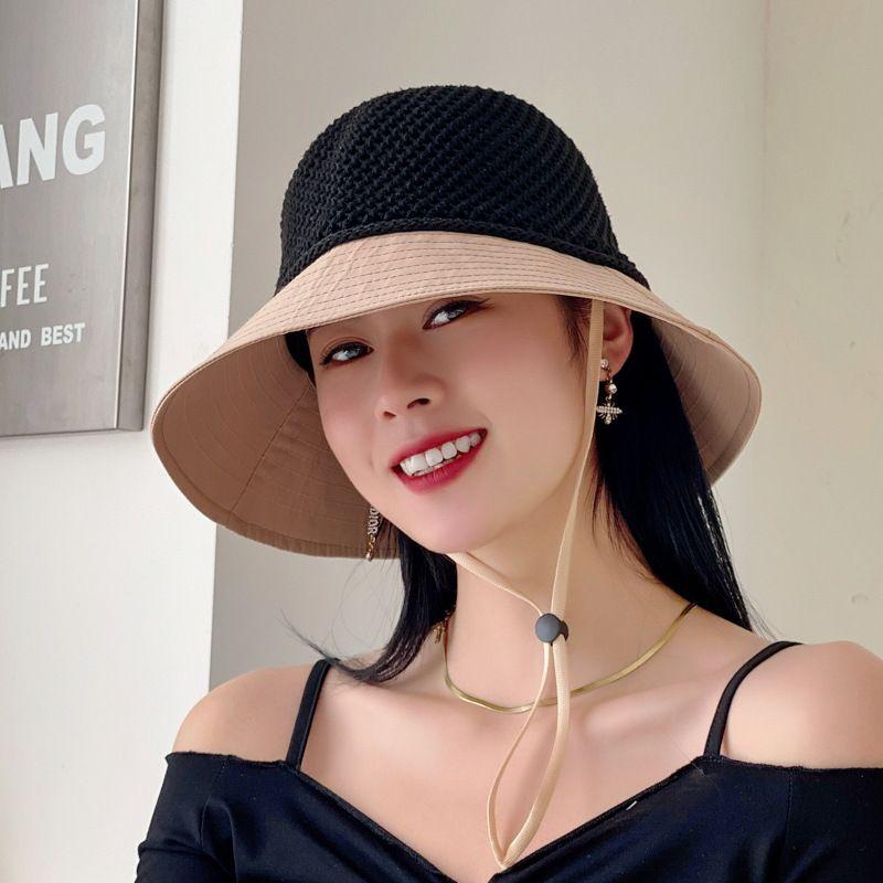 

Hat Female New Arrival Outdoor Bucket Hat Cute Korean Straw Hat Summer Classic Style Bows UV Sun Protection Hat Beige One size
