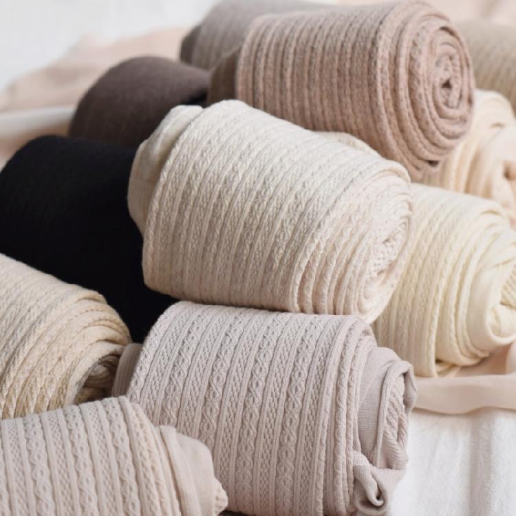 Tjocka Kabelstickade Tights för Kvinnor Hög Elasticitet Vinter Leggings Mjuk Bomull Värmande Design Varm Bekväm Passform Strumpbyxor