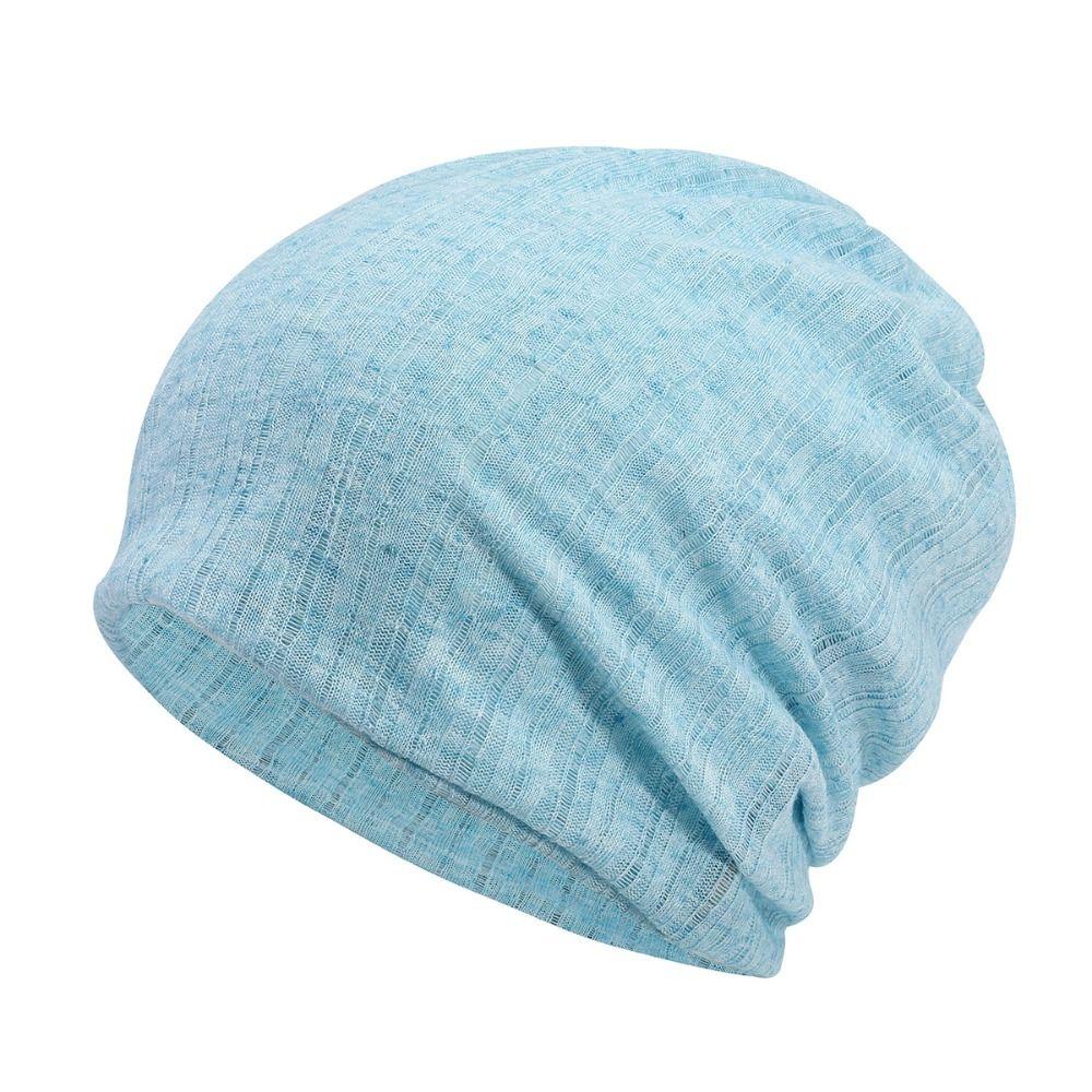Solid Color Gauze Pile Cap Elastic Hood Cover Cap Casual Bucket Hat  For Men Women