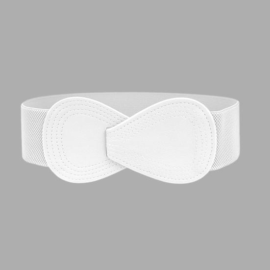 Imitation Leather Women Waistband Dress Shirt Top Versatile Belt Women Elastic Waist Cover Daily Dress Decoration