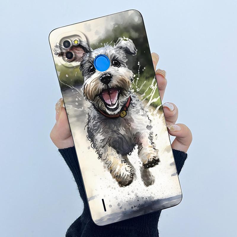 For Tecno Pop 4 Lte Case Liquid Silicone Fashion Simplicity Oil Painting Floral Back Cover For Techno Pop4 Air Phone Case BC1s