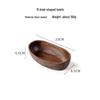 ZISIZ Black Walnut Wood Boat Bowl