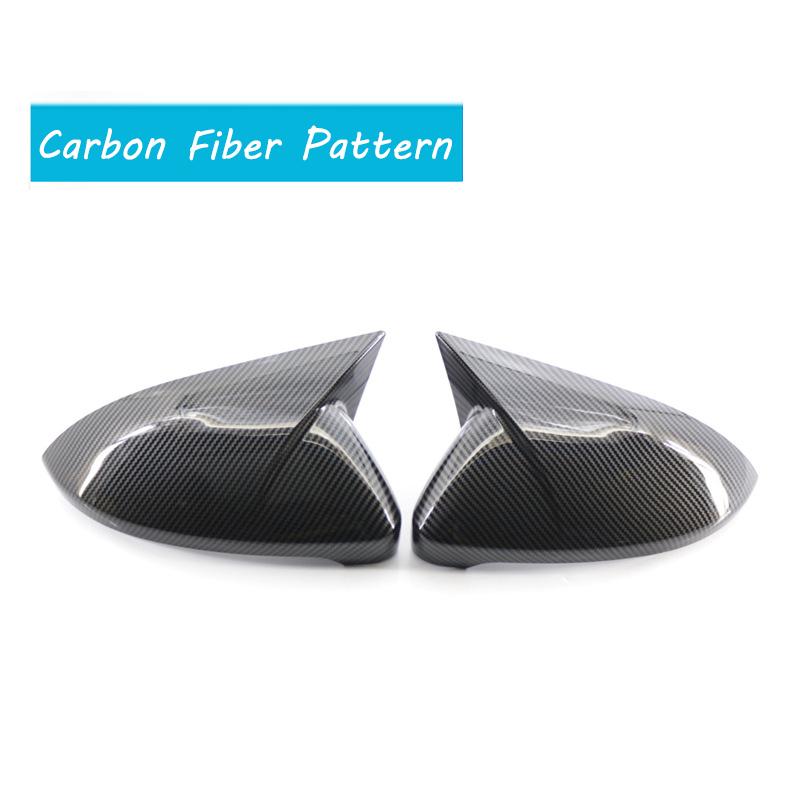 For VW Golf MK6 MK7 7.5 GTI R GTD 2009-2020 Side Mirror Covers 2PCS Carbon Fiber ABS Exterior Styling Tuning Accessories
