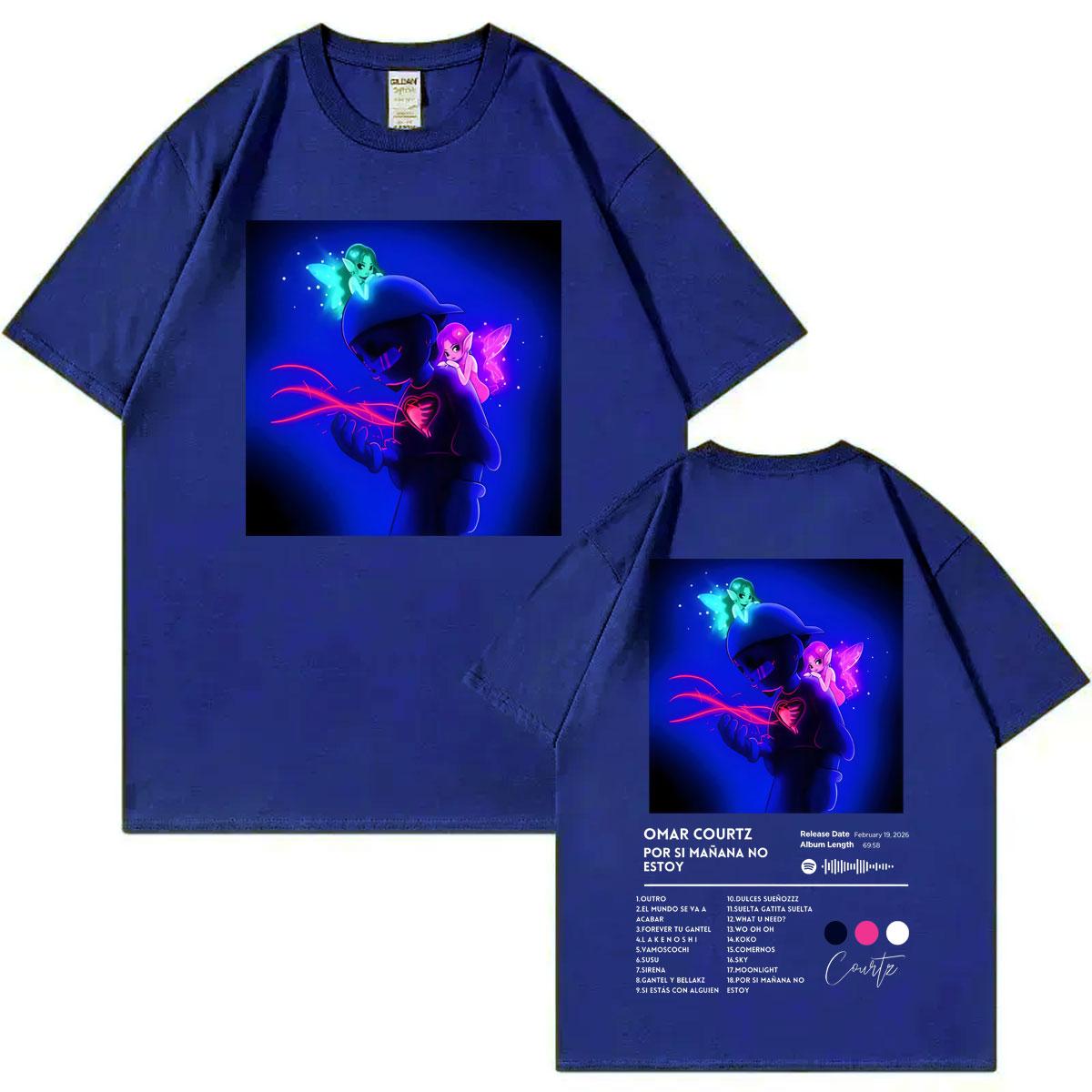 

Singer Omar Courtz Double Sided Print Tshirt Por Si Mañana No Estoy Album Poster Graphic T Shirts Unisex Casual Cotton Tshirts L