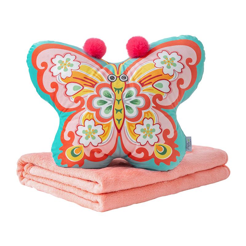 3D Printing Velvt Flannel Quilt Chinese Traditional Dance Lion Embroidery Air Conditioning Blanket And Cushion Sofa Car Decor
