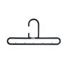 Shinko Hanger 20-Hold F-FIT Tie Hanger with 20 Hooks, Black, Made in Japan, Space-Saving Closet Storage and Organization, Large Capacity, Convenient I