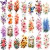 9pcs Temporary Tattoo Butterfly Tattoos Waterproof Long-lasting Body Stickers Floral Tattoos Colorful For Adult Back