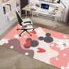 Office Rug Mickey Mouse, Minnie Mouse theme 3D Printed Anti-Slip Rug-Machine Washable for Living Room