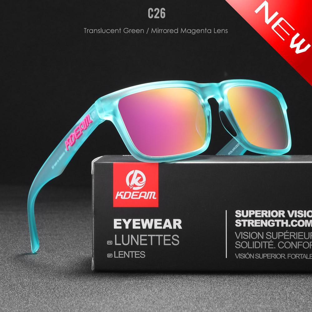 

KDEAM Мужские поляризованные солнцезащитные очки для рыбалки, образа жизни, зеркальные цветные солнцезащитные очки, женские солнцезащитные очки Legend Square с коробкой With Original Box